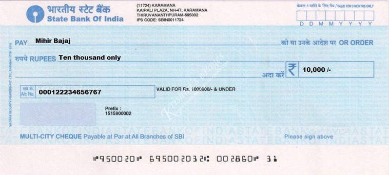 The different types of bank cheques