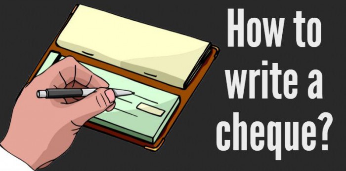 How to write a cheque in India