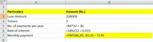 Equated monthly instalment (EMI)