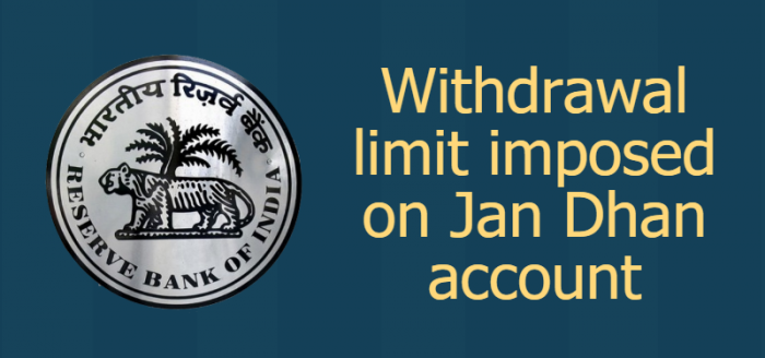 RBI limits withdrawal from Jan Dhan account