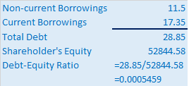 Debt-equity ratio