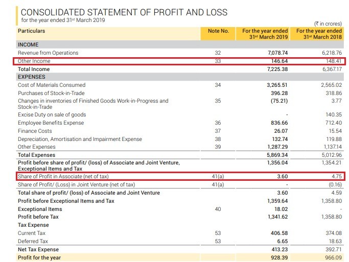 Consolidated Profit and Loss Statement
