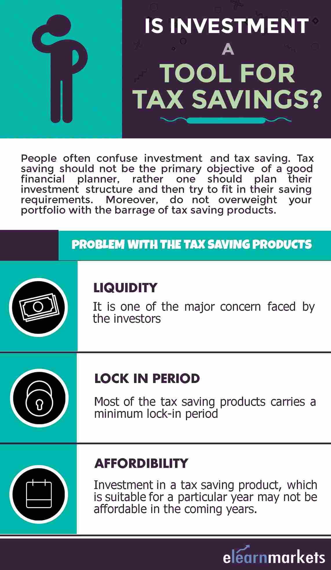 Investment is not a mere tax saving tool